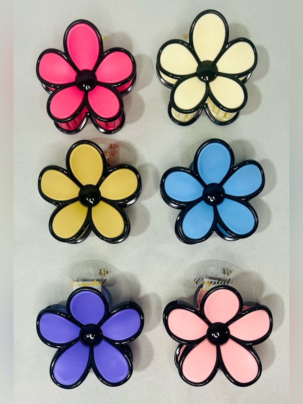 Flower Petal Hair Clips - 6 Pack
